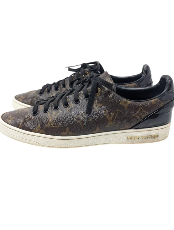 Louis Vuitton LV Monogram Leather Brown Sneakers Size EU 38.5 - Picture 5 of 16